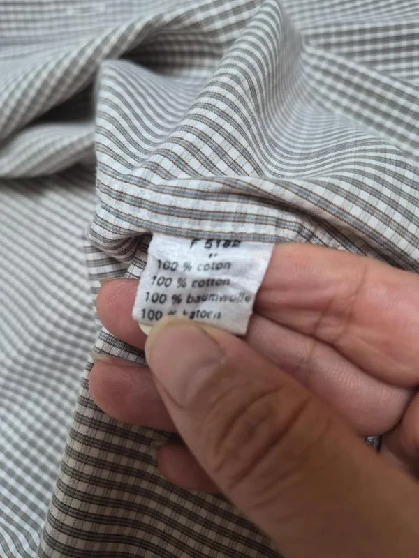 Lacoste Camisa Vintage Quadrados Bege Tamanho 44 XL – photo 13